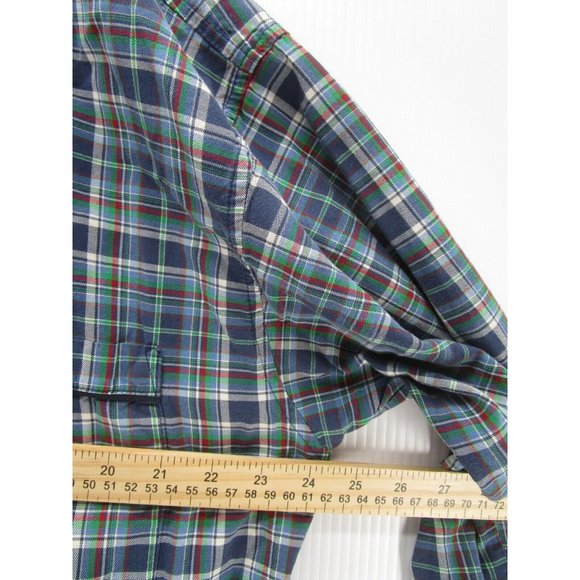 Ralph Lauren Polo Shirt Small Sleepwear Sleep Button Up Red Pony Plaid* - Picture 6 of 11